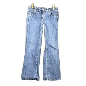 Live A Little Jeans Womens 8 Blue Stretch Straight Leg Denim Travel Casual Surf